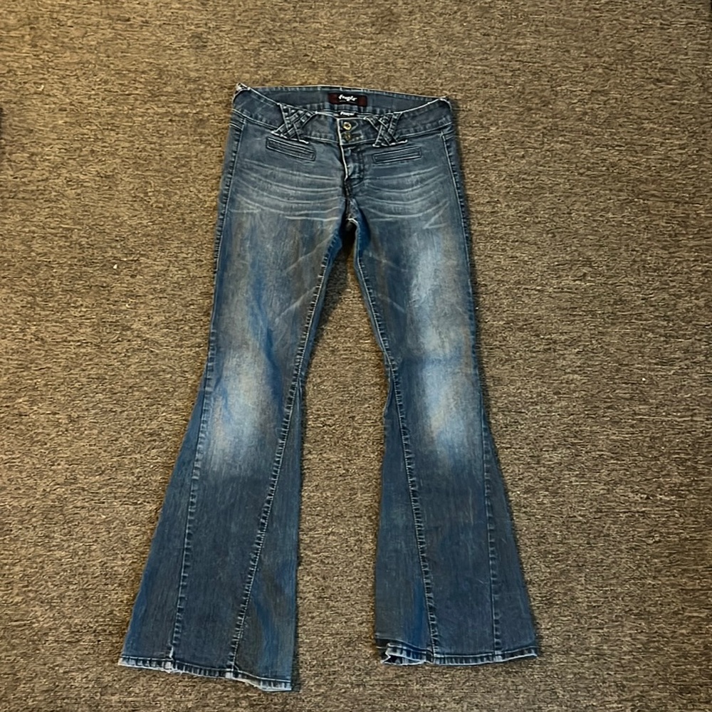 Fragile blue jeans